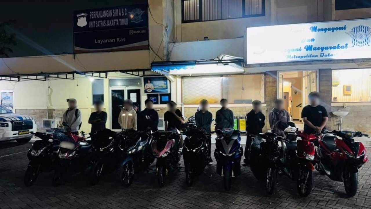 10 Motor Disita dari Lokasi Balap Liar Duren Sawit