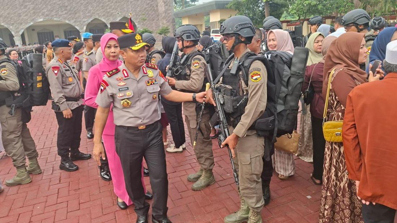 45 Brimob Banten Berangkat Amankan Operasi Amole II di Papua Tengah
