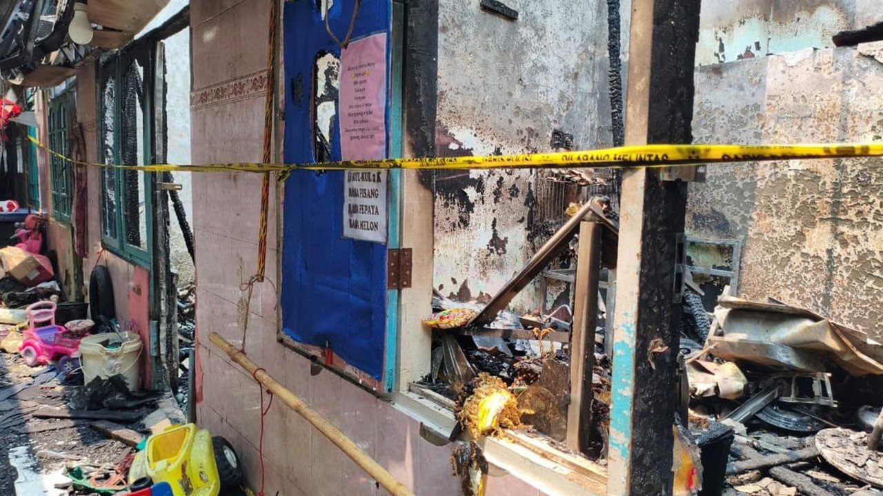 Balita Tewas, Begini Kondisi Rumah yang Dilalap Api di Cakung Jaktim