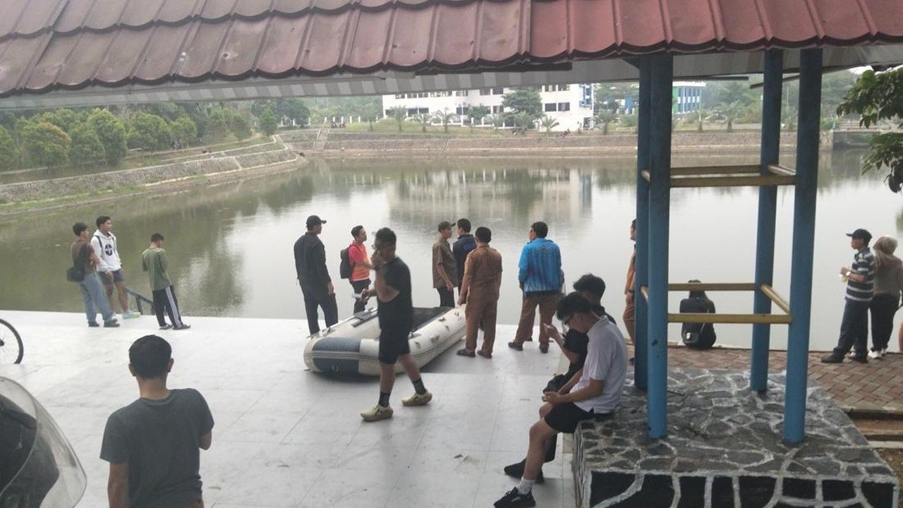 Danau KP3B Serang Dipasangi Papan Larangan Berenang Pasca Insiden Tenggelam