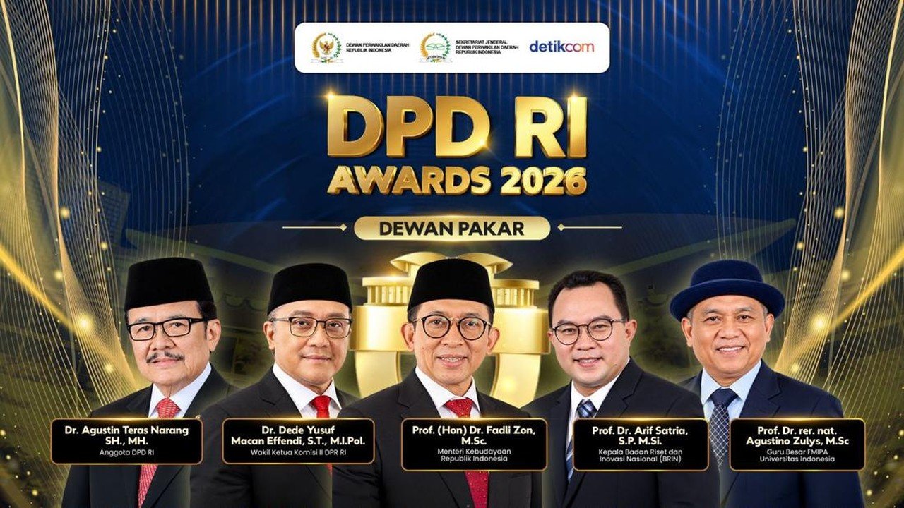 Lima Tokoh Nasional Masuk Dewan Pakar DPD RI Awards 2026