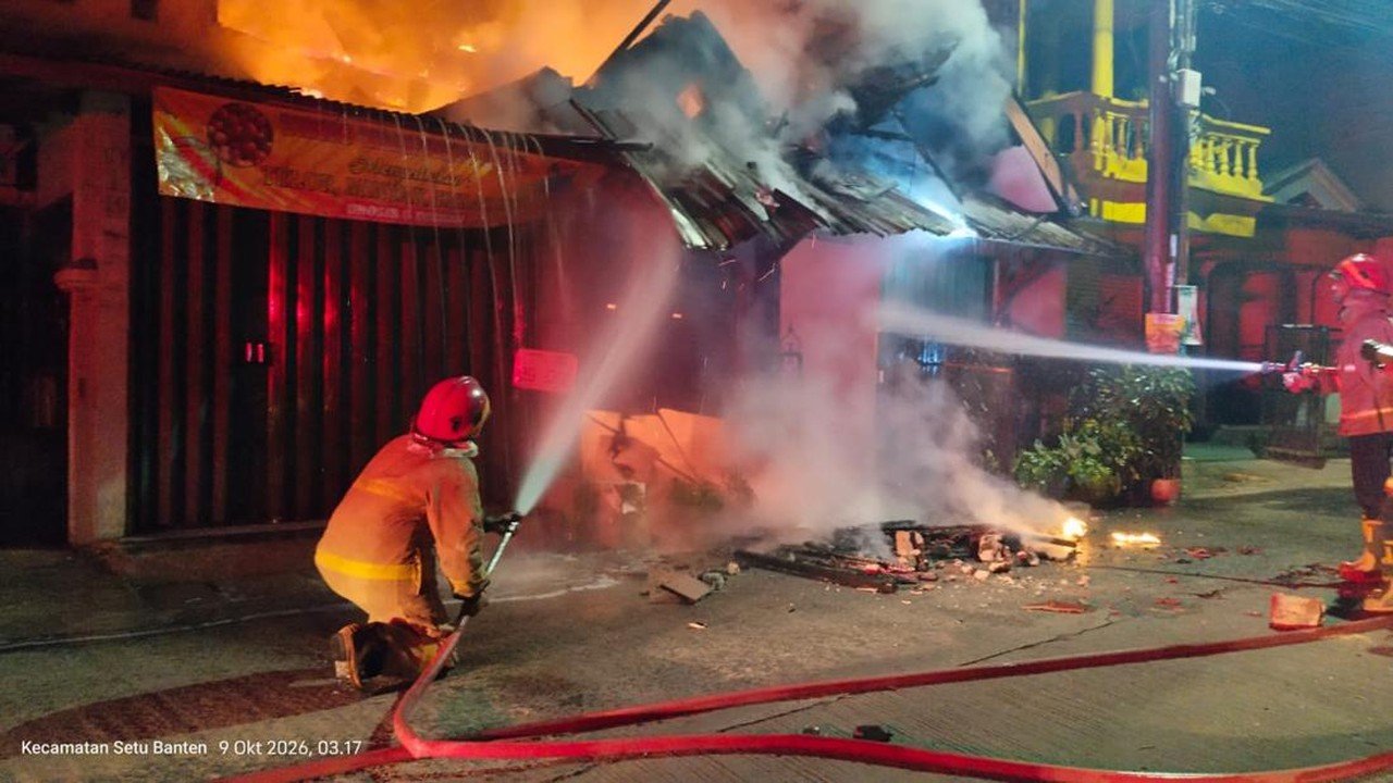 Mesin Pompa Air Korslet, Rumah di Pamulang Ludes Terbakar