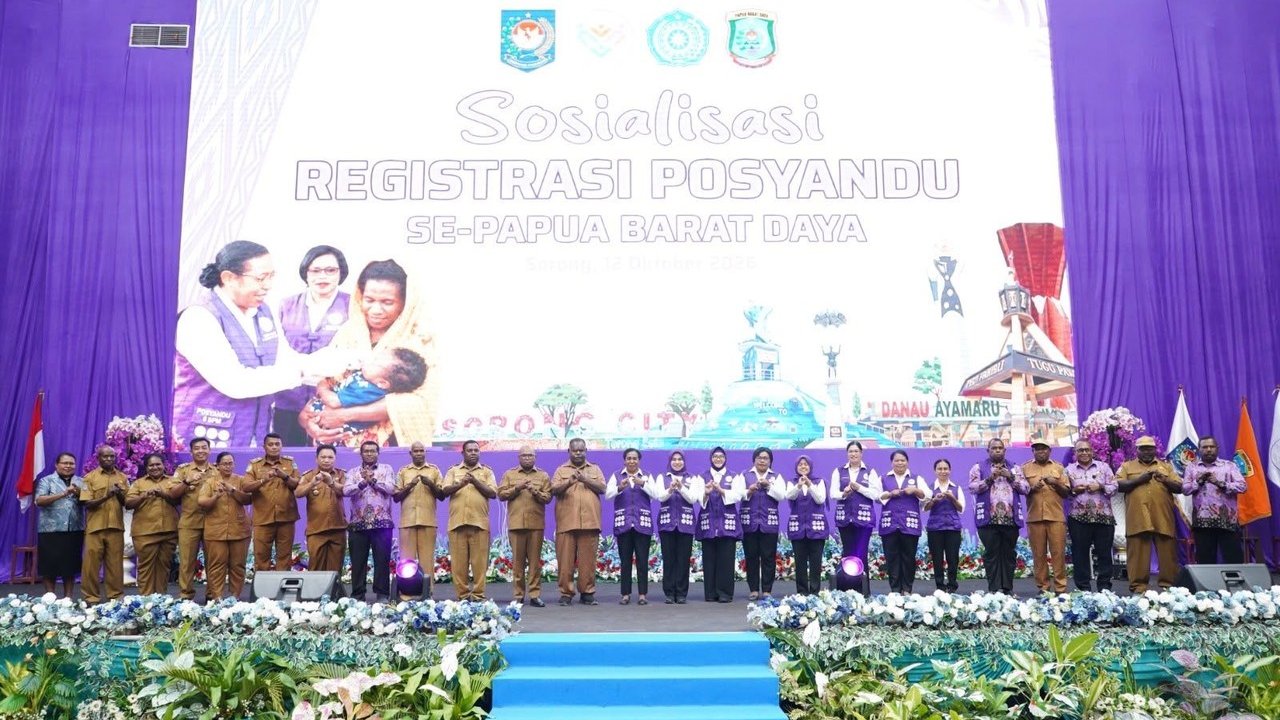 Perkuat Basis Data, TP Posyandu Pusat Gelar Sosialisasi Registrasi di Sorong