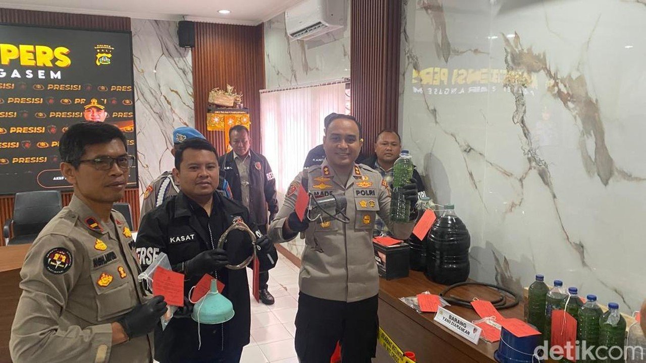 Polisi Ungkap Penimbunan Pertalite di Karangasem, Dua Pelaku Diamankan