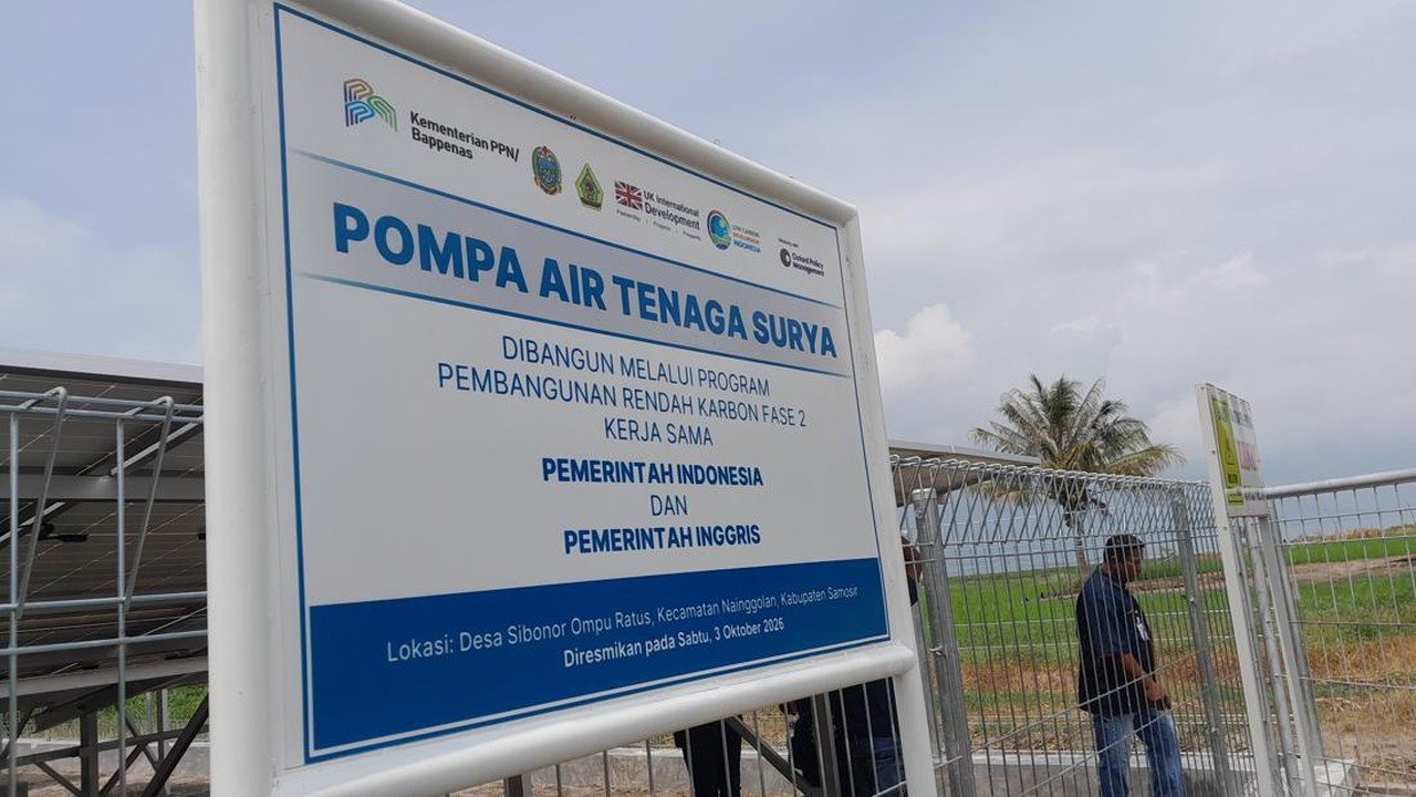 Pompa Air Tenaga Surya Diresmikan di Samosir, Petani Diharapkan Tingkatkan Produktivitas