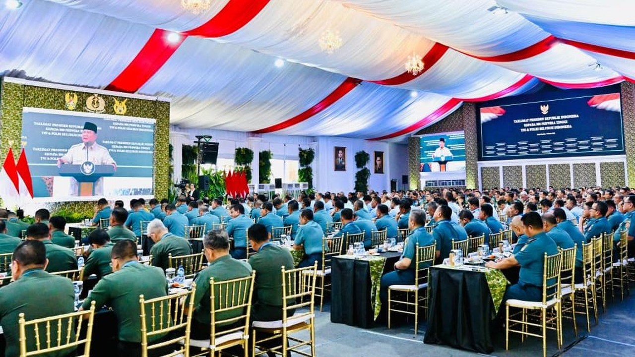 Prabowo Ingatkan Perwira TNI-Polri: Jaga Kekompakan dan Kepercayaan Rakyat