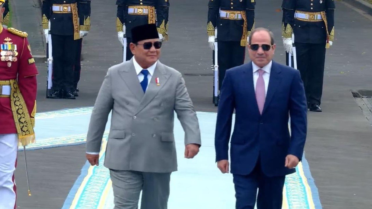 Presiden Mesir El-Sisi Tiba di Istana, Disambut Hangat oleh Prabowo
