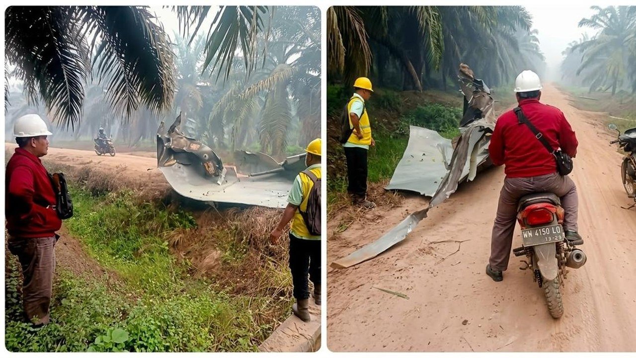 Puing Roket China Ditemukan di Kebun Sawit Kotim Kalteng