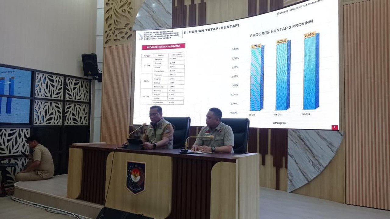 Satgas PRR Paparkan Kemajuan Pembangunan Infrastruktur Pascabencana Sumatera