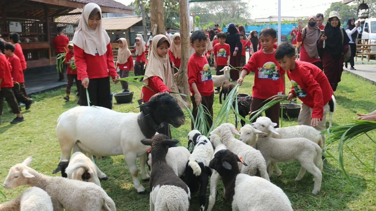 Serunya Siswa SD Belajar Pertanian dan Peternakan di LASKAR Farm Lapas Karawang