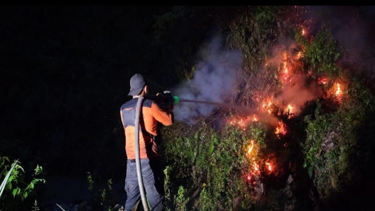 Titik Api Kembali Muncul di Kotawaringin Barat, Petugas Lakukan Pendinginan